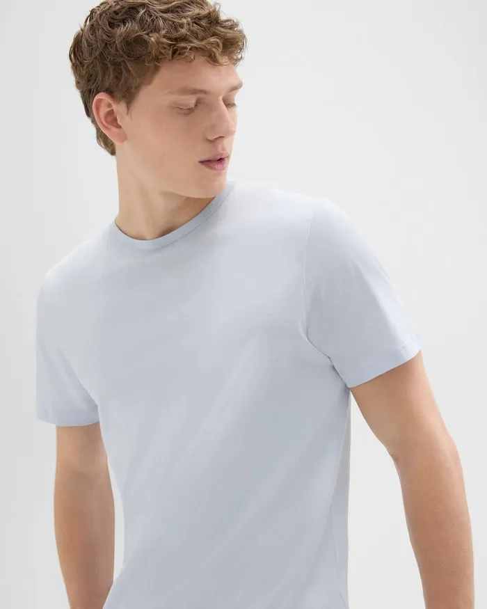 Men TShirts Polos Theory Precise Tee In Pima Cotton Jersey Skylight