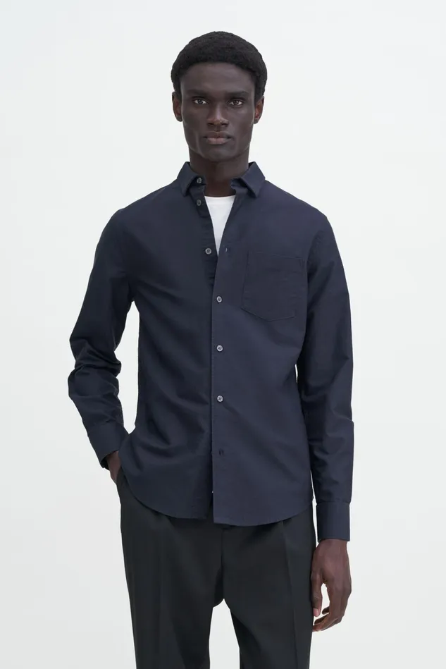 Men Tim Oxford Shirt Navy Filippa K Shirts