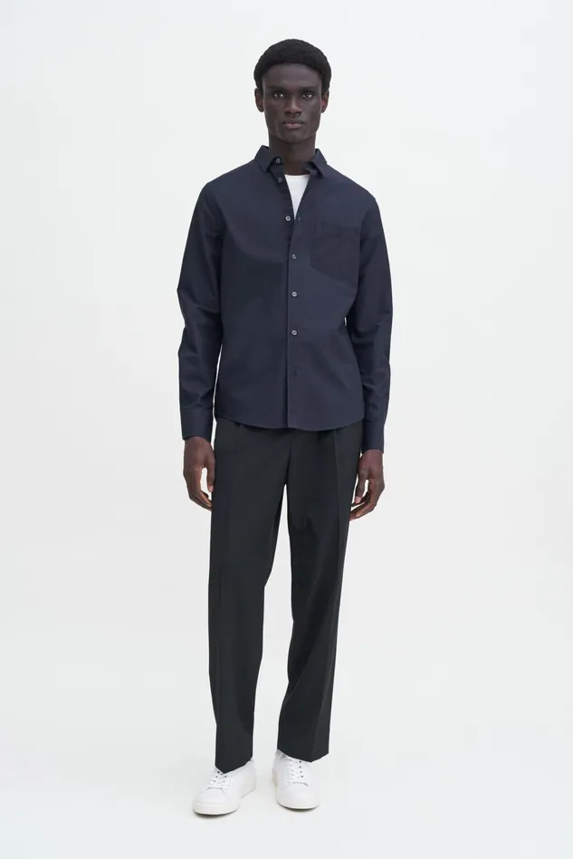 Men Tim Oxford Shirt Navy Filippa K Shirts