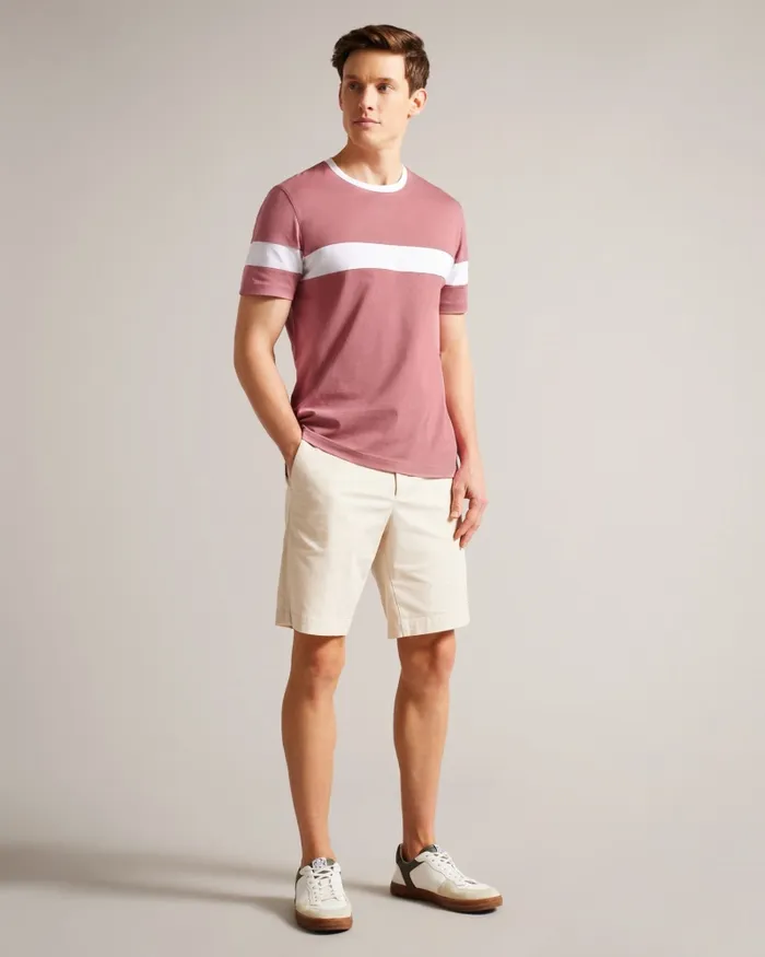 Men TREZ 8211 Short Sleeve Regular Colour Block TShirt Medium Pink Ted Baker Tops Men TREZ 8211 Short Sleeve Regular Colour Block TShirt Medium Pink Ted Baker Tops