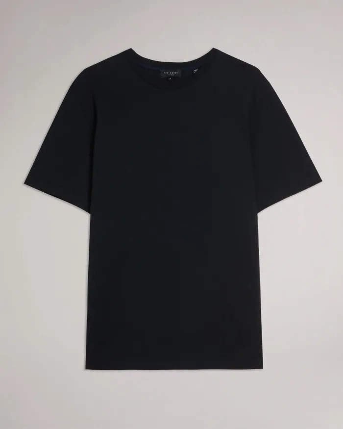 Men TYWINN 8211 Short Sleeve Regular Fit Plain Tshirt Black Ted Baker Tops