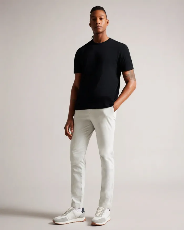 Men TYWINN 8211 Short Sleeve Regular Fit Plain Tshirt Black Ted Baker Tops Men TYWINN 8211 Short Sleeve Regular Fit Plain Tshirt Black Ted Baker Tops