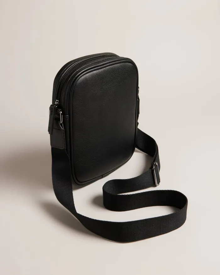 Men WAYDON 8211 House Check PU Flight Bag Black Ted Baker Cross Body Bags Men WAYDON 8211 House Check PU Flight Bag Black Ted Baker Cross Body Bags