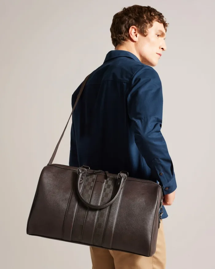 Men WAYLIN 8211 House Check PU Holdall Brownchocolate Ted Baker Holdalls and Weekend Bags Men WAYLIN 8211 House Check PU Holdall Brownchocolate Ted Baker Holdalls and Weekend Bags