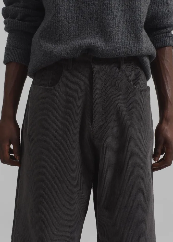 Men Wharton Corduroy Pants 8211 Charcoal The Frankie Shop Bottoms