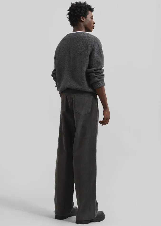Men Wharton Corduroy Pants 8211 Charcoal The Frankie Shop Bottoms