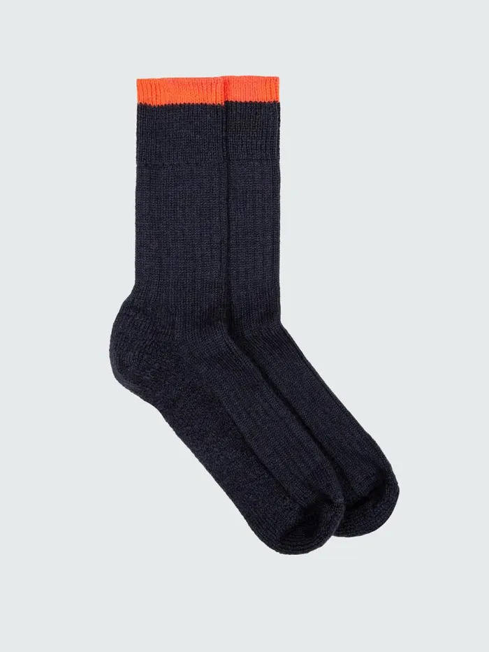 MenWomen Bosun Sock Navybright Flame Finisterre Socks