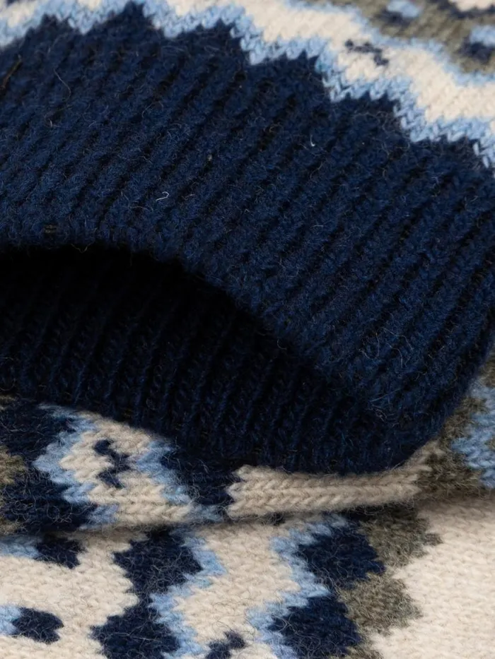 MenWomen Fair Isle Pattern Sock Olive Multi Finisterre Socks