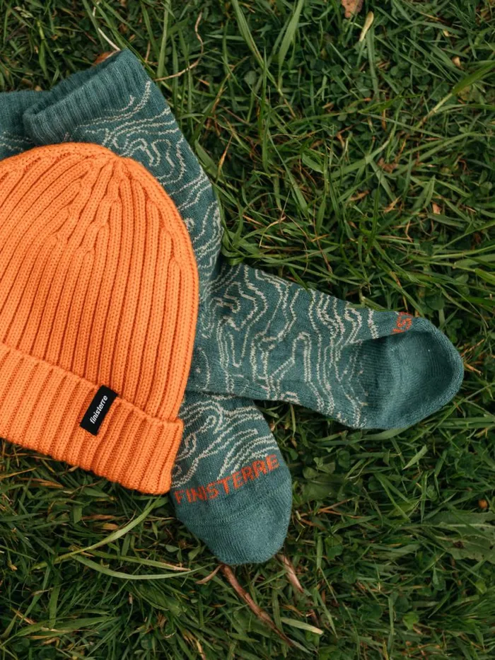 MenWomen High Tide Pattern Sock Pine Shadow Osmosis Finisterre Socks