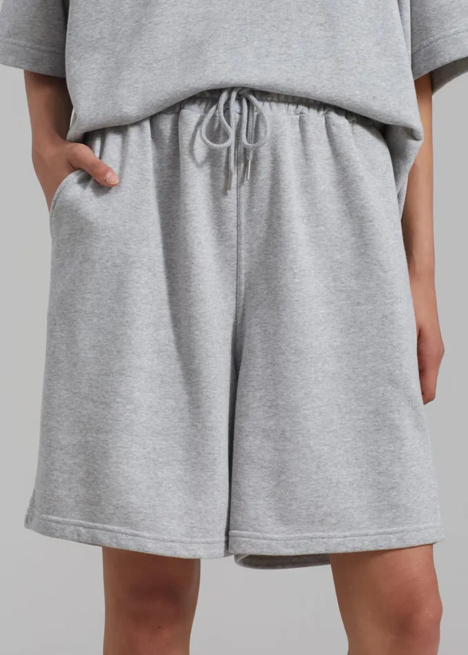 MenWomen Newton Sweatshorts 8211 Grey The Frankie Shop Loungewear
