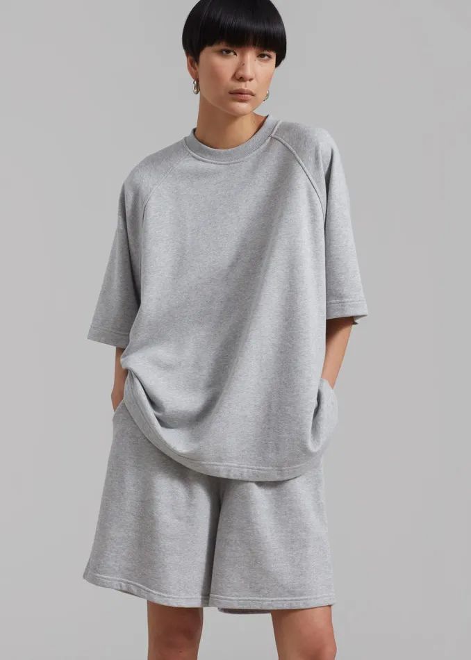 MenWomen Newton Sweatshorts 8211 Grey The Frankie Shop Loungewear