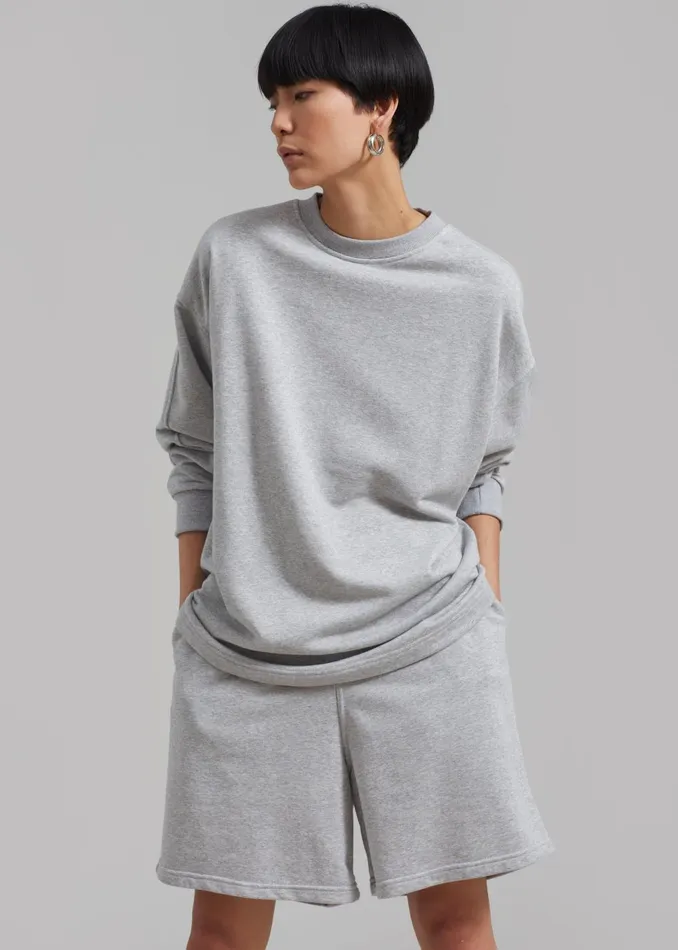 MenWomen Newton Sweatshorts 8211 Grey The Frankie Shop Loungewear