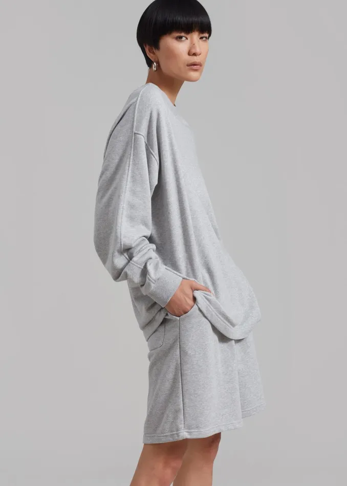 MenWomen Newton Sweatshorts 8211 Grey The Frankie Shop Loungewear