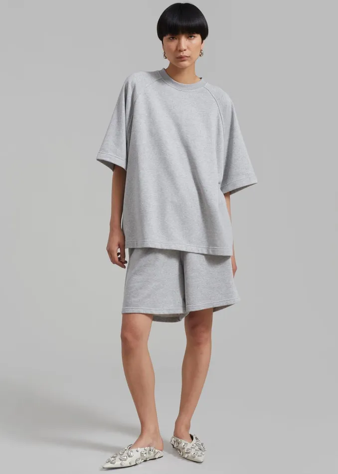 MenWomen Newton Sweatshorts 8211 Grey The Frankie Shop Loungewear