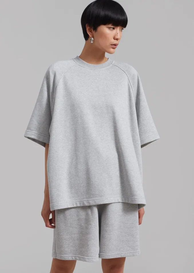MenWomen Newton Sweatshorts 8211 Grey The Frankie Shop Loungewear