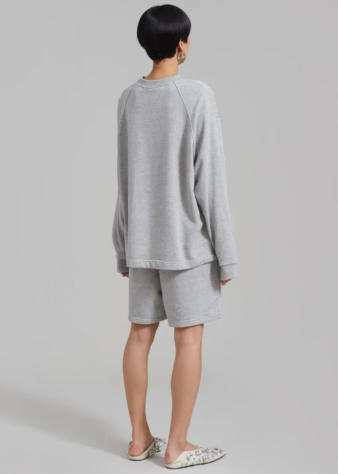 MenWomen Newton Sweatshorts 8211 Grey The Frankie Shop Loungewear