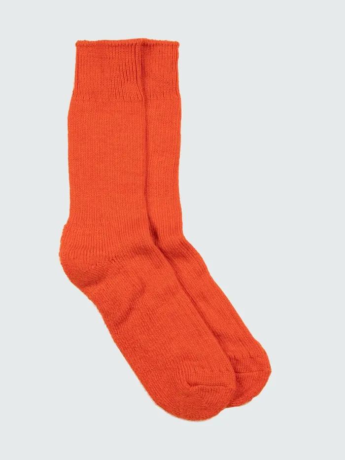 MenWomen Ribbed Sock Dark Flame Finisterre Socks