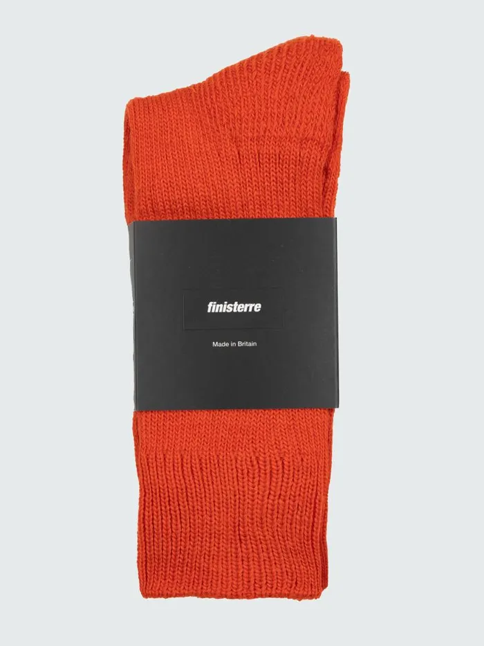MenWomen Ribbed Sock Dark Flame Finisterre Socks