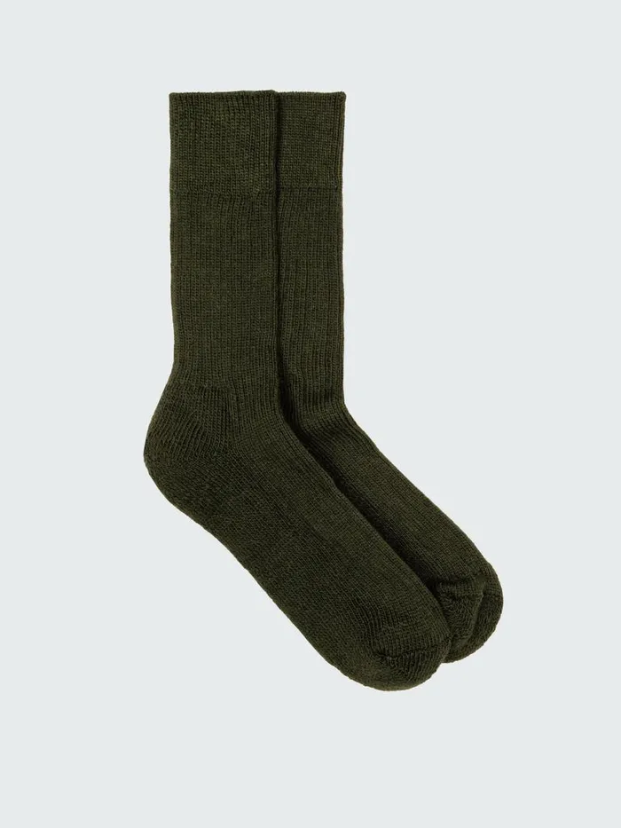 MenWomen Ribbed Sock Khaki Finisterre Socks