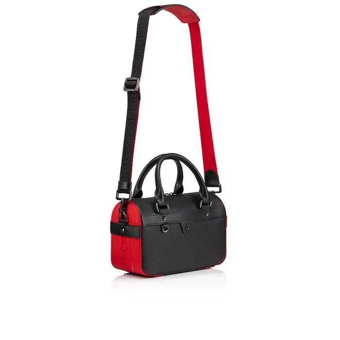 MenWomen Ruisbuddy Small Messenger Bag 8211 Grained Calf Leather And Rubber 8211 Black Christian Louboutin Crossbody Bags