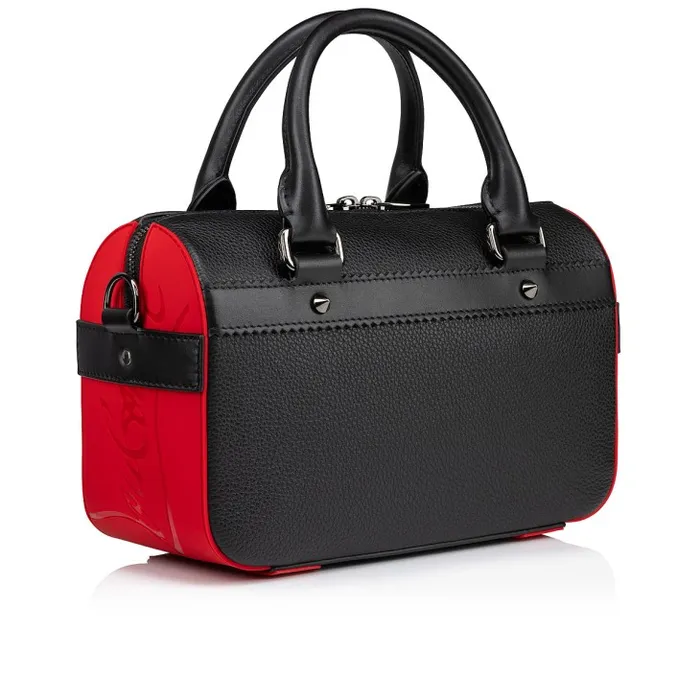 MenWomen Ruisbuddy Small Messenger Bag 8211 Grained Calf Leather And Rubber 8211 Black Christian Louboutin Crossbody Bags