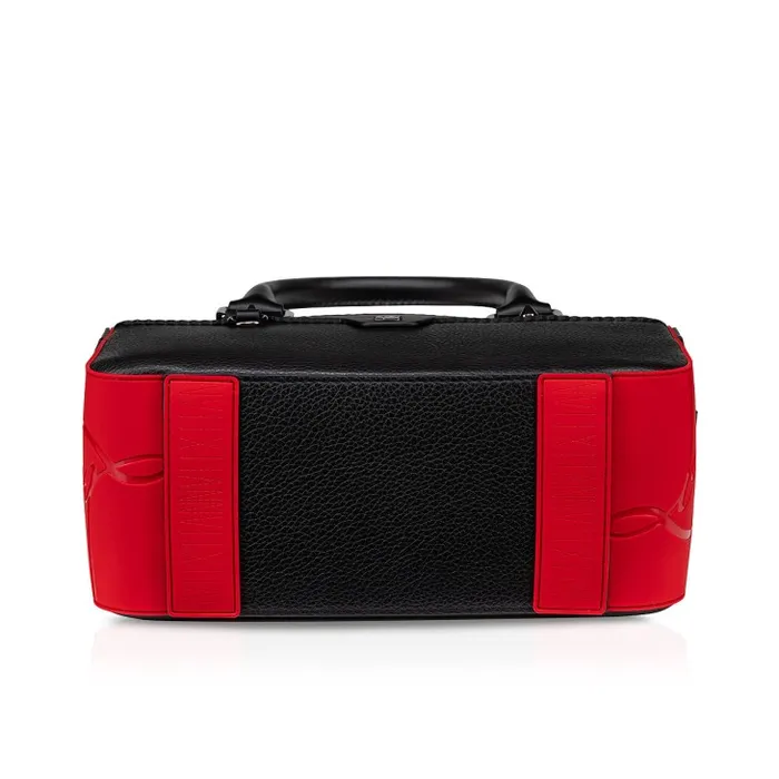 MenWomen Ruisbuddy Small Messenger Bag 8211 Grained Calf Leather And Rubber 8211 Black Christian Louboutin Crossbody Bags