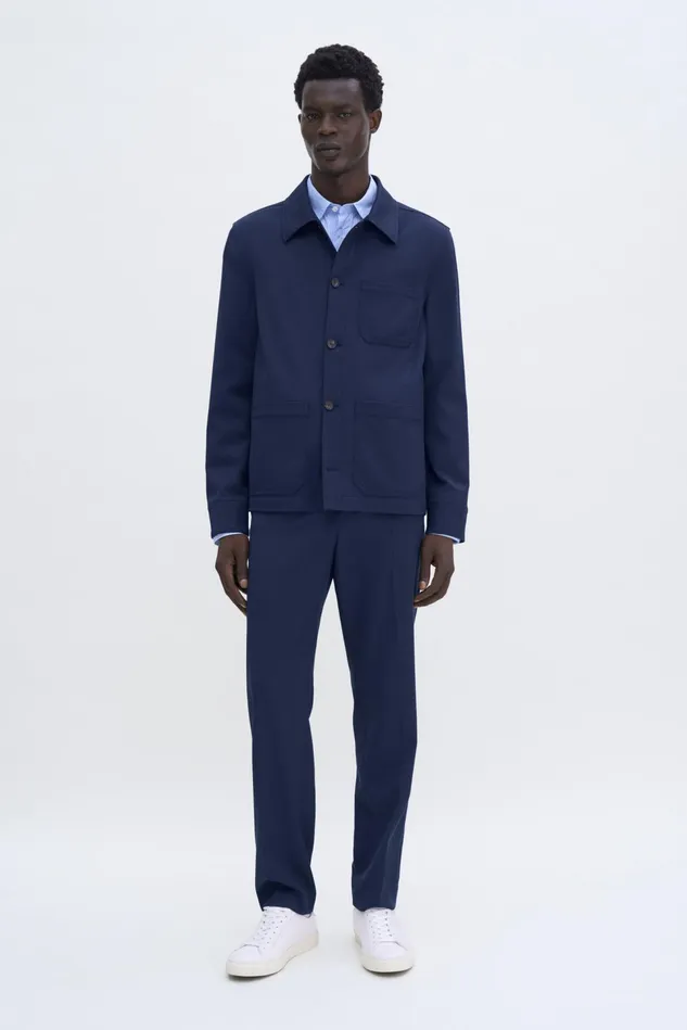 Men Work Jacket Dusk Blue Filippa K Outerwear