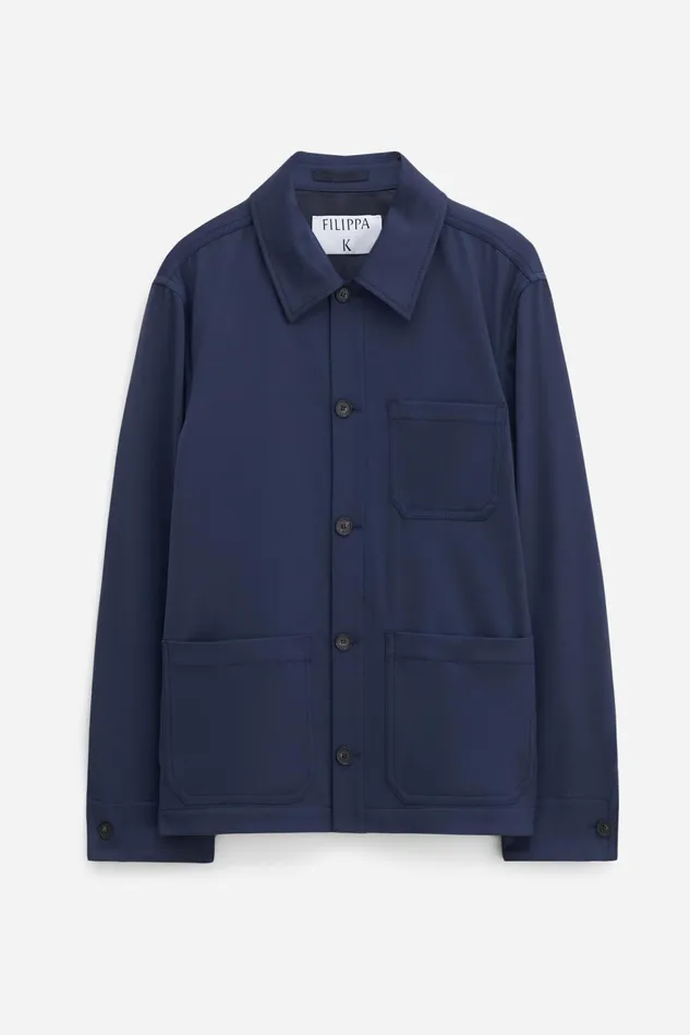 Men Work Jacket Dusk Blue Filippa K Outerwear