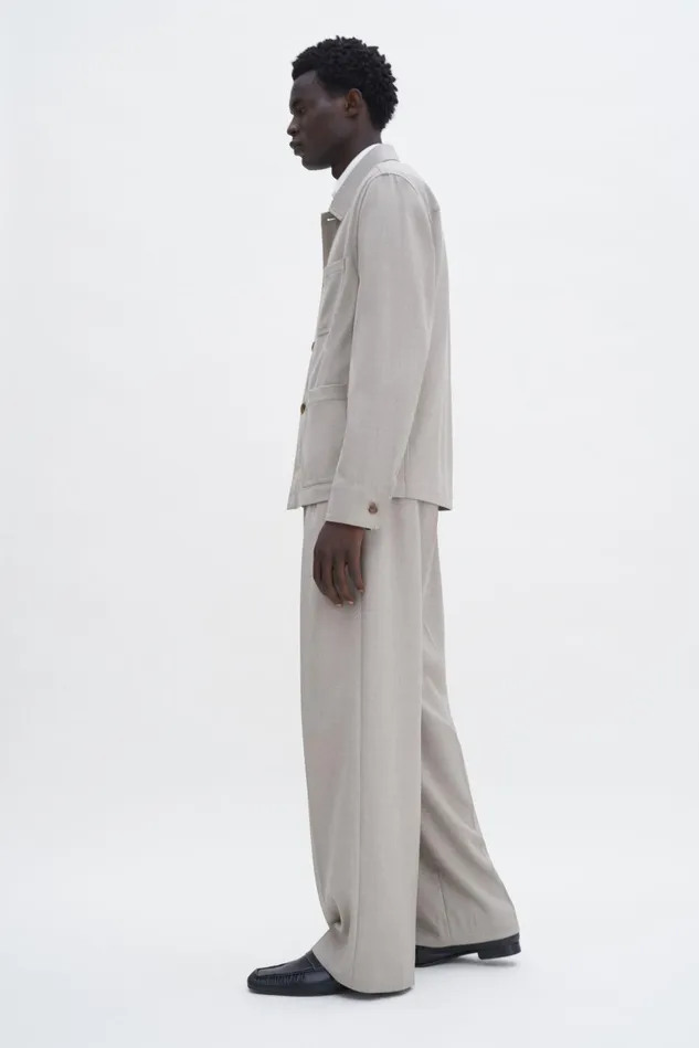 Men Work Jacket Sage Melange Filippa K Outerwear
