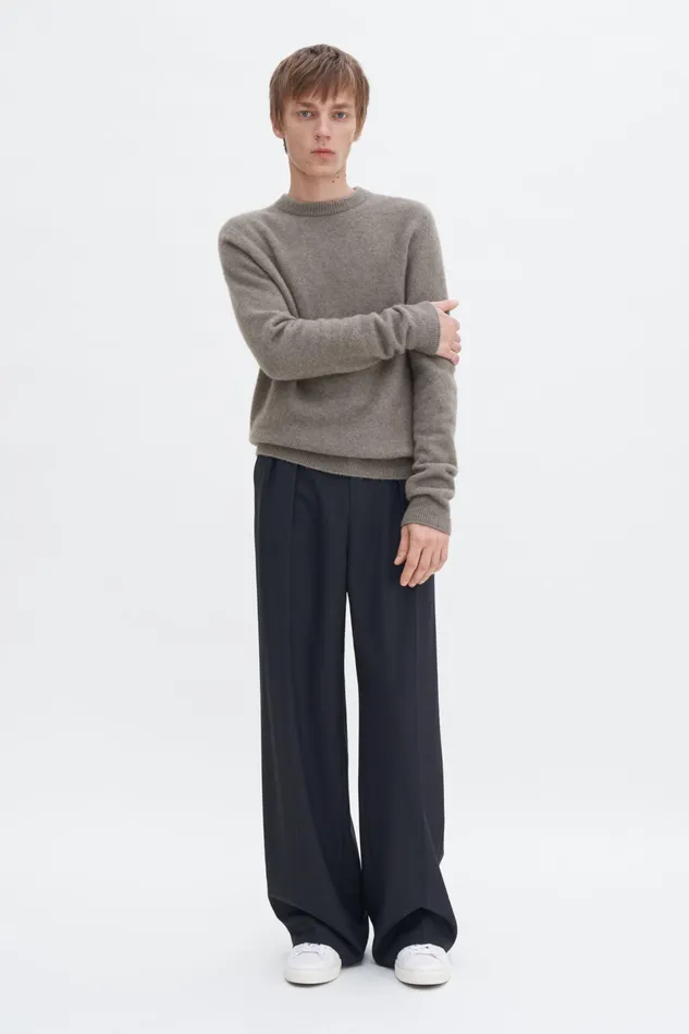 Men Yak Sweater Moss Grey Filippa K Knitwear