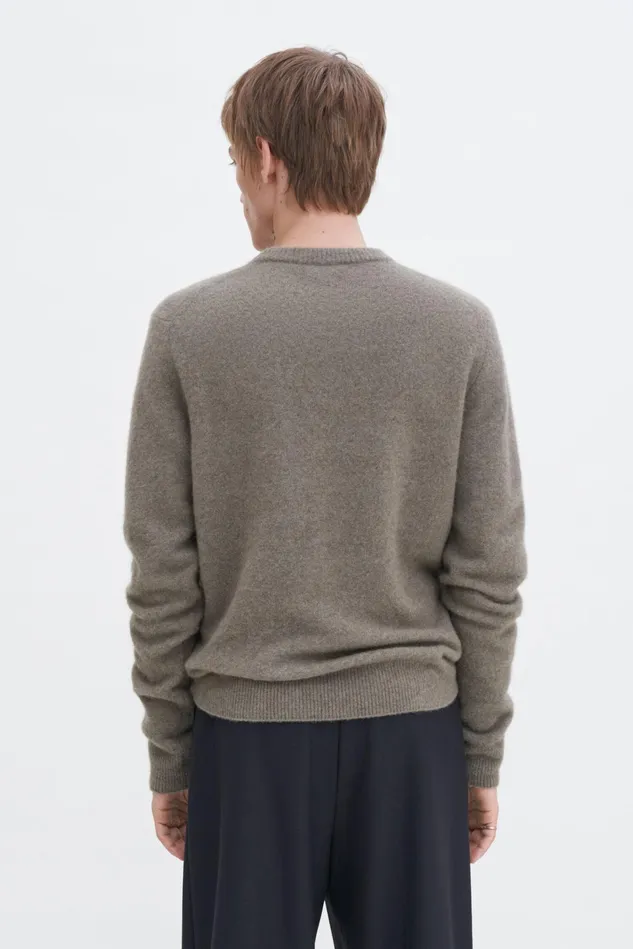 Men Yak Sweater Moss Grey Filippa K Knitwear