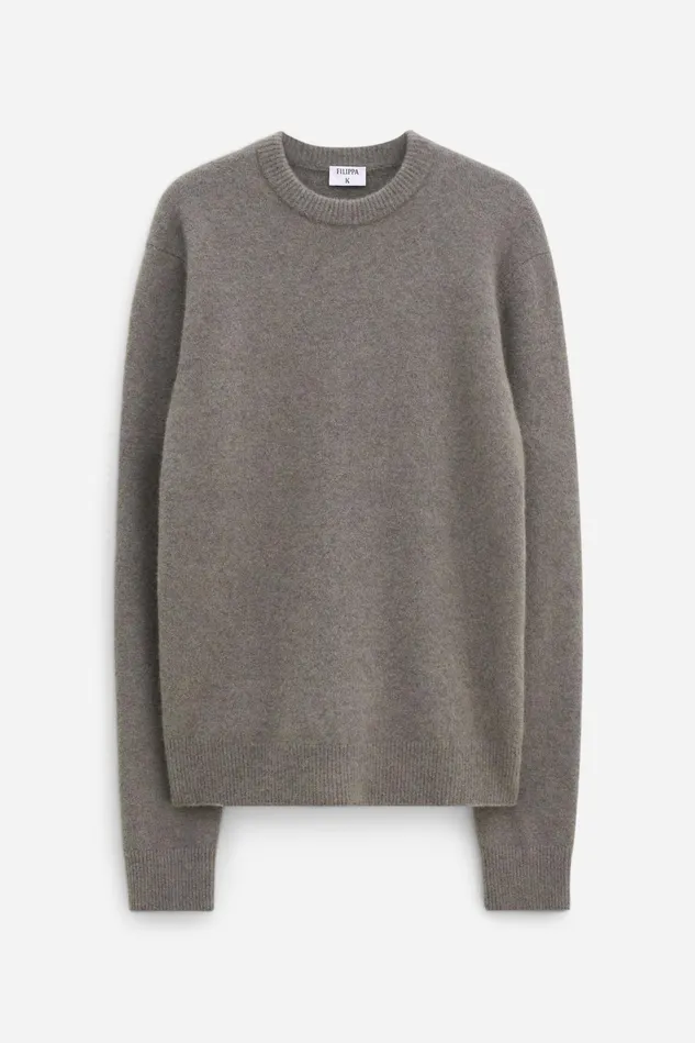 Men Yak Sweater Moss Grey Filippa K Knitwear