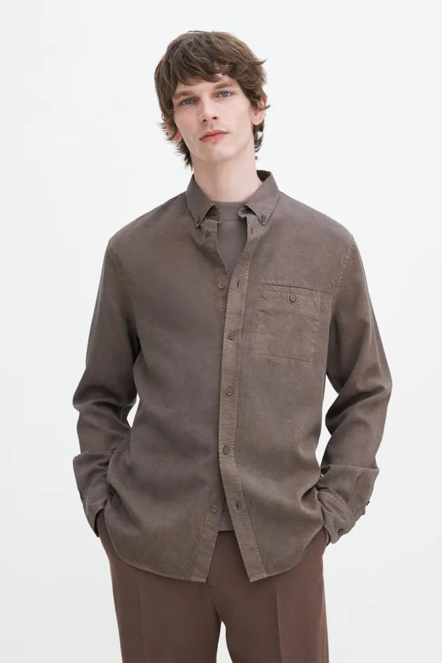 Men Zachary Shirt Dark Sage Filippa K Shirts