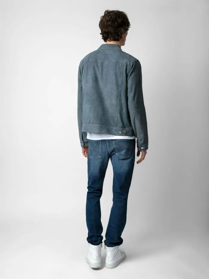 Men Zadig and Voltaire Jackets and Coats Base Suede Jacket Uniform