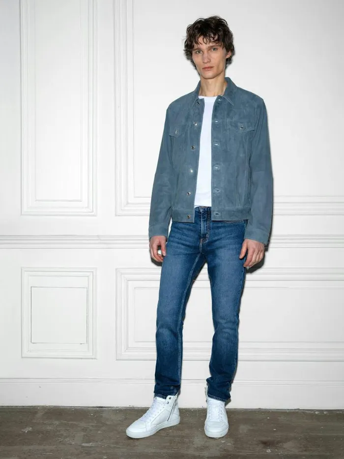 Men Zadig and Voltaire Jackets and Coats Base Suede Jacket Uniform