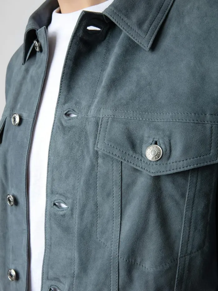 Men Zadig and Voltaire Jackets and Coats Base Suede Jacket Uniform