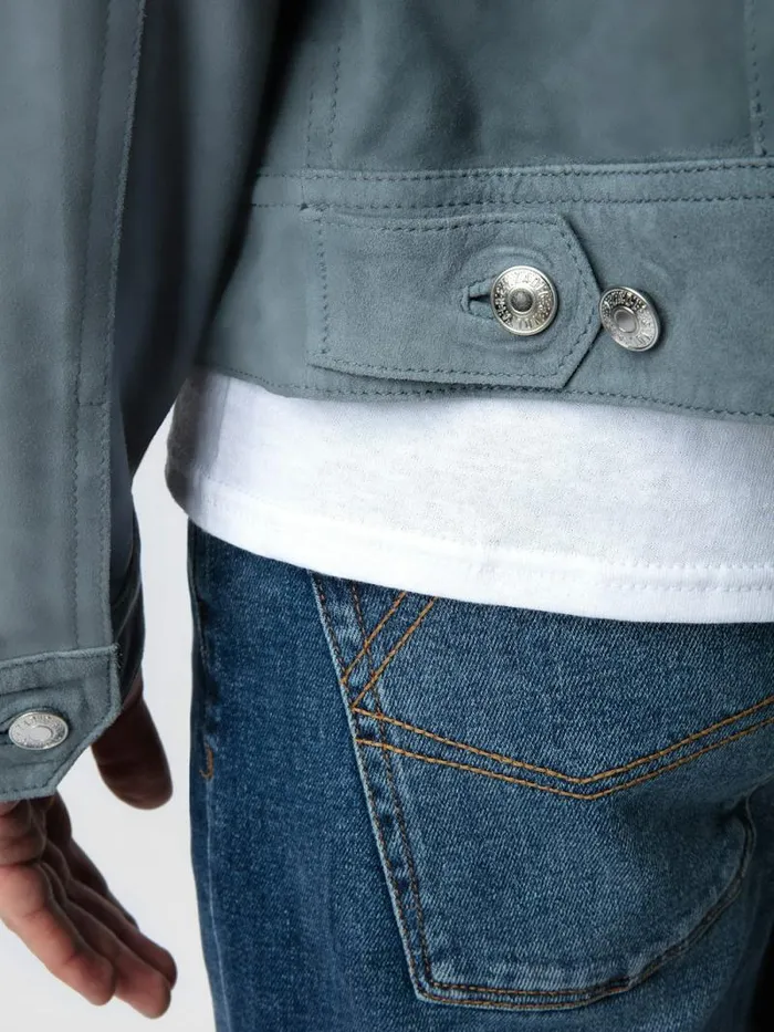 Men Zadig and Voltaire Jackets and Coats Base Suede Jacket Uniform