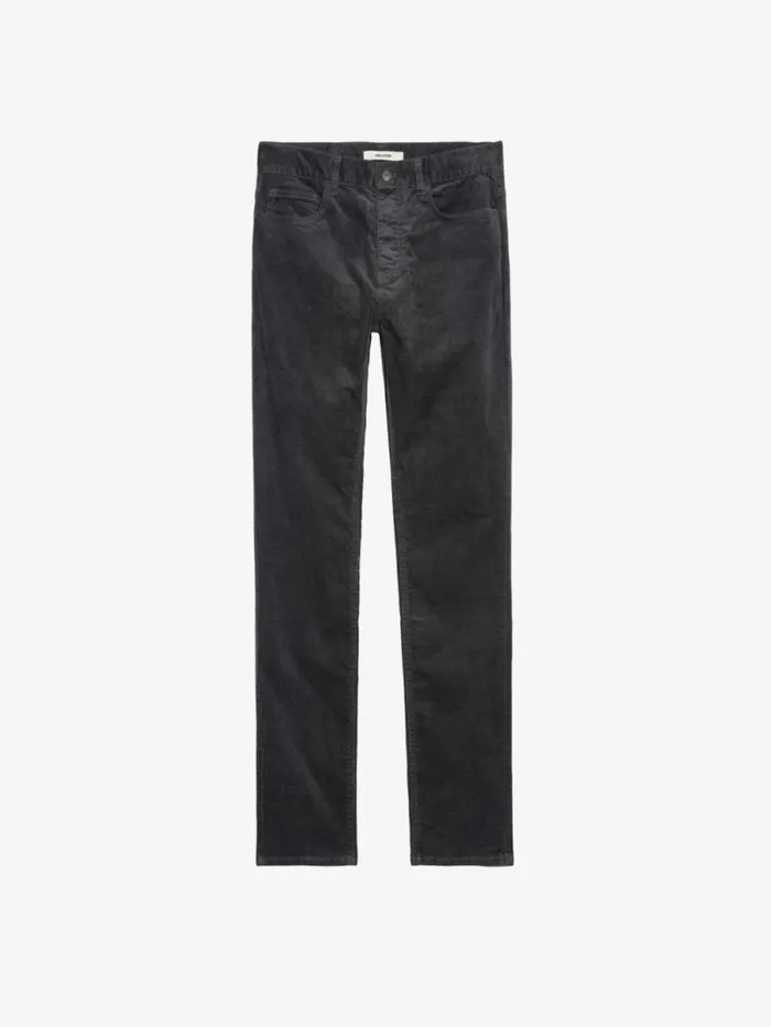 Men Zadig and Voltaire Pants and Shorts Steeve Velvet Pants Granite Men Zadig and Voltaire Pants and Shorts Steeve Velvet Pants Granite