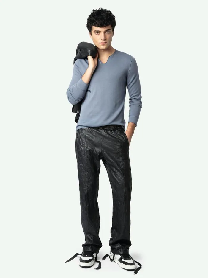Men Zadig and Voltaire Sweaters and Cardigans Monastir Wool Sweater Stormy