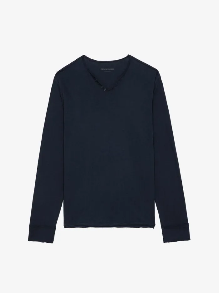 Men Zadig and Voltaire TShirts Monastir Henley Tshirt Agathe Men Zadig and Voltaire TShirts Monastir Henley Tshirt Agathe