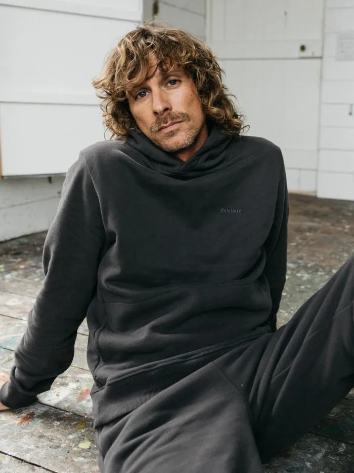 Men Zawn Hoodie Raven Finisterre Sweatshirts and Hoodies