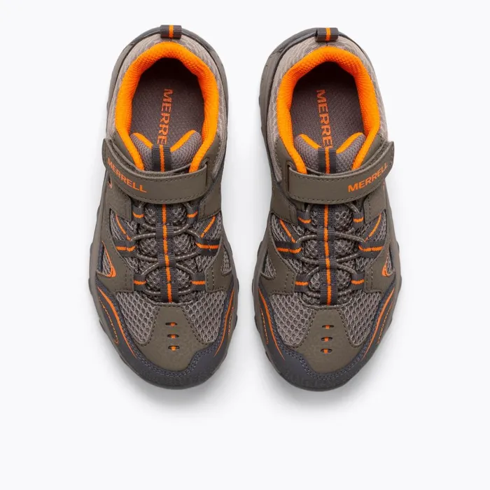 Merrell Big Trail Chaser Shoe Gunsmoke Orange Kids Sneakers