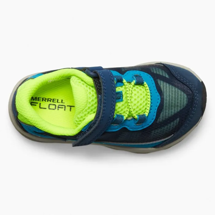 Merrell Little Moab Speed Low AC Jr Waterproof Sneaker Navyhi Viz Kids Easy On Easy Off