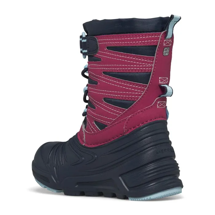 Merrell Little Snow Quest Lite 30 Jr Waterproof Navyfucshiaturquoise Kids Winter Boots