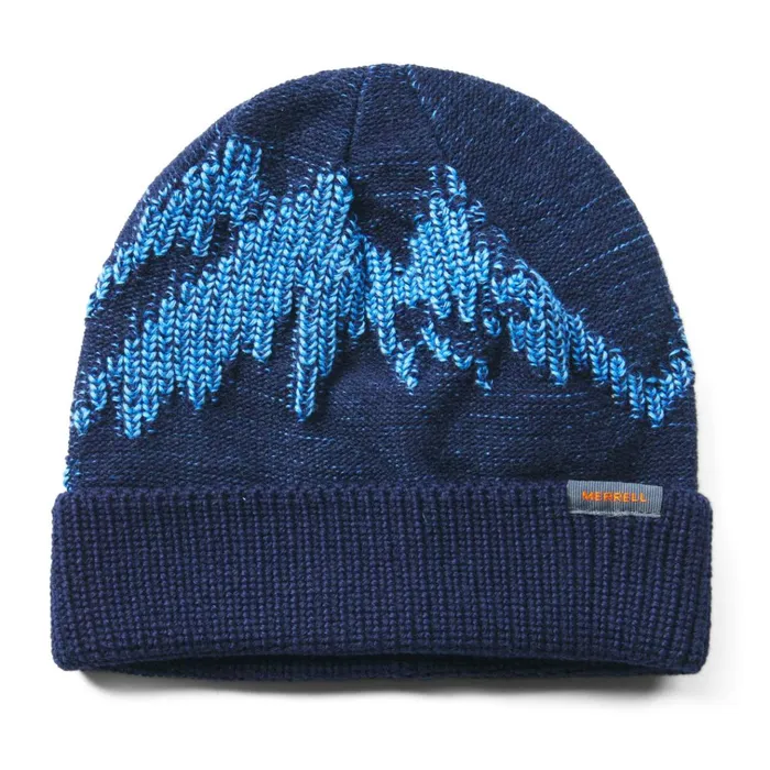 Merrell Mountain Embroidery Beanie Navycaptains Blue MenWomen Hats