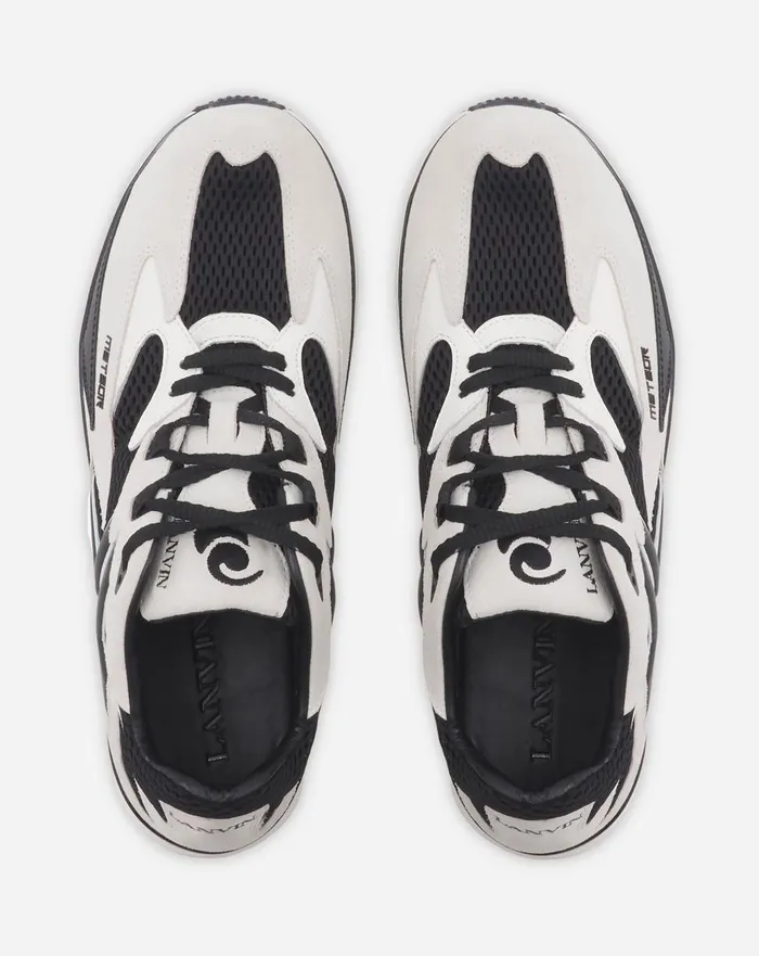 Meteor Sneakers In Mesh And Suede Blackwhite Men Lanvin Sneakers Meteor Sneakers In Mesh And Suede Blackwhite Men Lanvin Sneakers