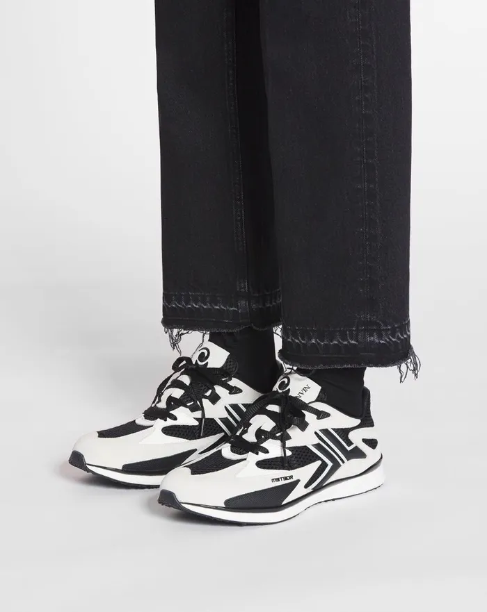 Meteor Sneakers In Mesh And Suede Blackwhite Men Lanvin Sneakers Meteor Sneakers In Mesh And Suede Blackwhite Men Lanvin Sneakers