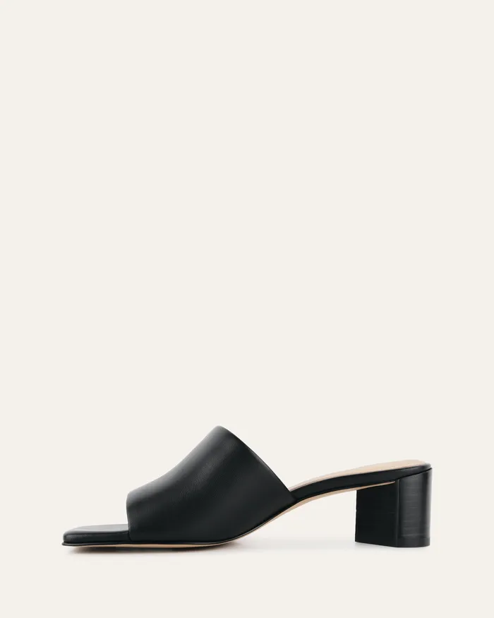 MID SANDALS jomercer Women Herbie mid heel sandals black leather MID SANDALS jomercer Women Herbie mid heel sandals black leather