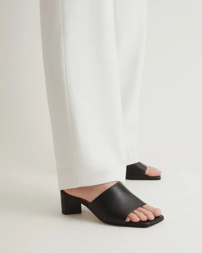 MID SANDALS jomercer Women Herbie mid heel sandals black leather MID SANDALS jomercer Women Herbie mid heel sandals black leather