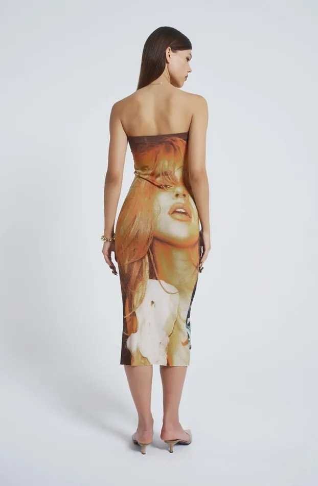 Midi Dresses Women Jaded London Teased Multiwear Bodycon Slip Midi Dress